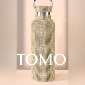 Tomo Gold Crystal Water Bottle NEW